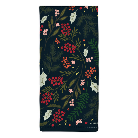 Winter Berries Tea Towel