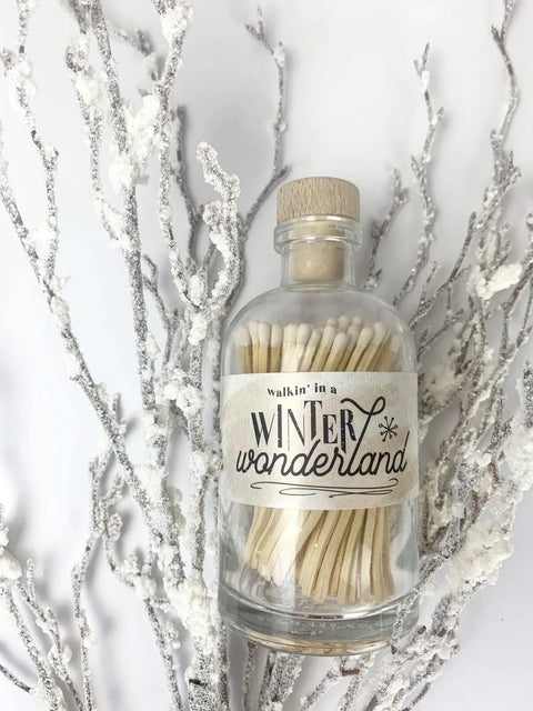 Winter Wonderland White Tipped Bottled Matches