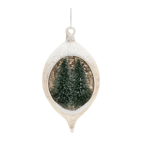 Winter Woodland Wonderland Diorama Ornament 5.5"