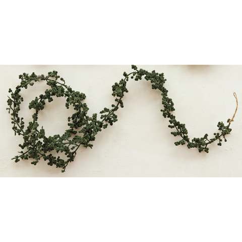 Winter Woodland Wonderland Flocked Ball Garland