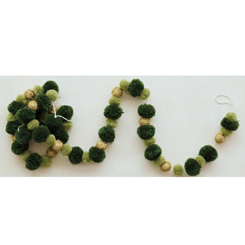 Winter Woodland Wonderland Pom Pom Garland