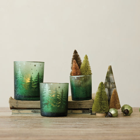 Winter Woodland Wonderland Votive, 4"