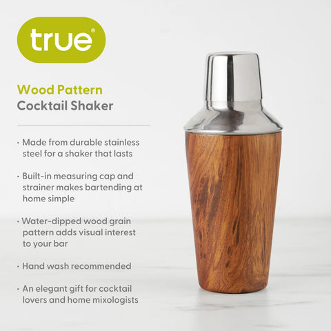 Wood + Stainless Steel Cocktail Shaker
