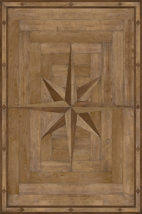 Williamsburg 18th-Century Joinery "Woodworking" Vinyl Floorcloth - Spicher & Co.