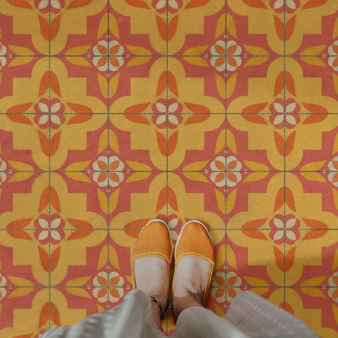 Pattern 33 "Lollygagger" Vinyl Floorcloth - Spicher & Co.