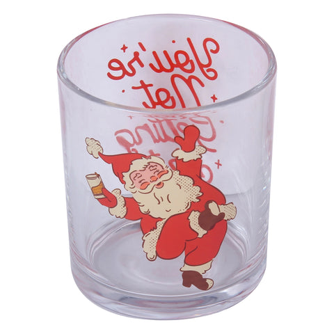 You're Not Getting Shit Santa Rocks Glass