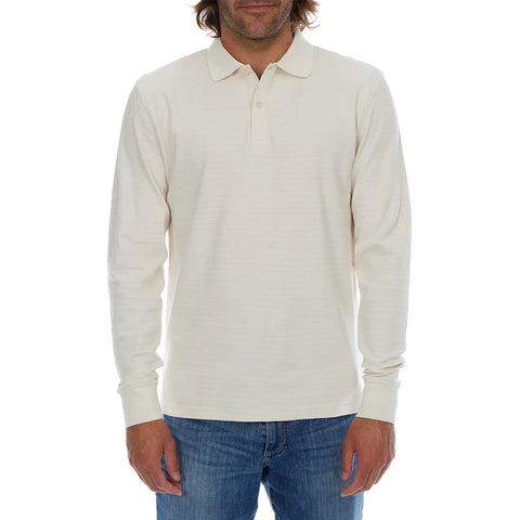 Zander Long Sleeve Polo - Cream