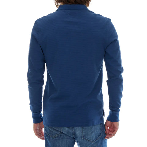 Zander Long Sleeve Polo - Washed Navy