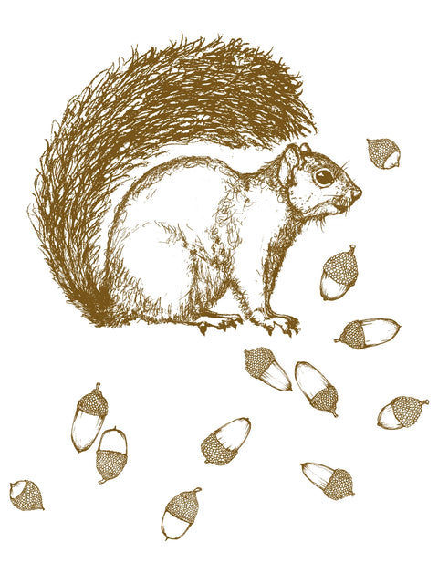 Squirrel Friend Renata Tee by Supermaggie - Marshmallow