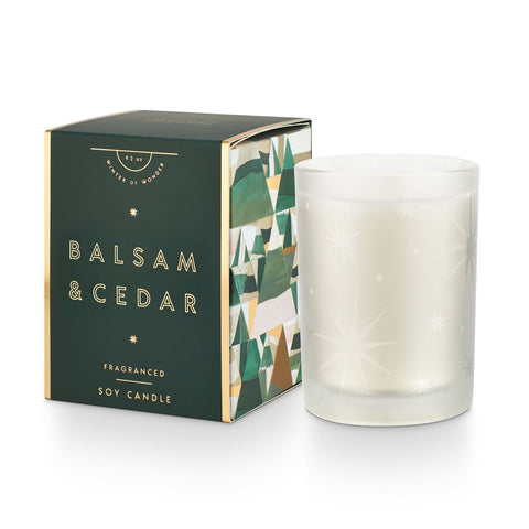 Balsam & Cedar Starburst Glass Votive