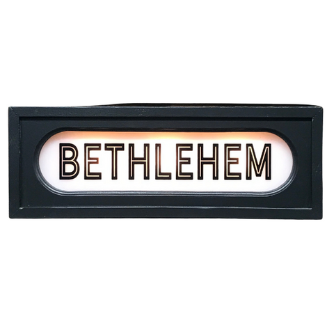 Bethlehem Light Box Sign - Second Chance Art