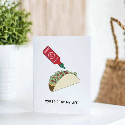 Taco & Sriracha Greeting Card - Nine Two Design