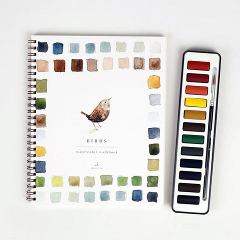 Birds Watercolor Workbook, 7"x9", Multi