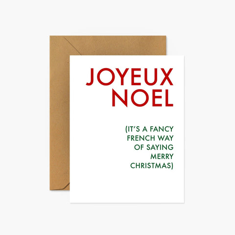 Joyeux Noel Greeting Card