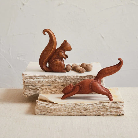 Leather Finish Squirrel Decor, A