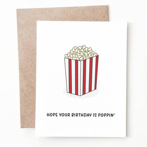Popcorn Birthday Card