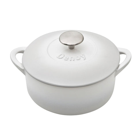 Denby 2.6qt Natural Canvas Cast Iron Round Casserole