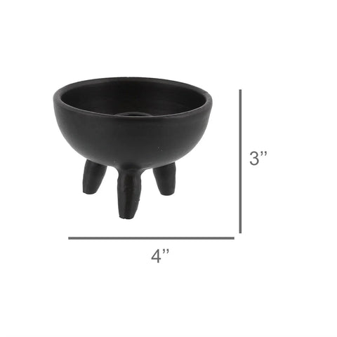 Naomi Taper/Incense Holder, Matte Black