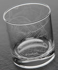 Easton Map Etched Rocks Glass