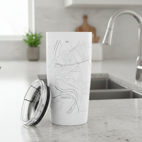 Easton Map Insulated Pint Tumbler, White