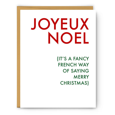 Joyeux Noel Greeting Card
