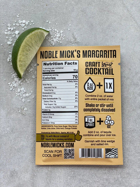 Noble Mick's Single Serve Craft Cocktail - Margarita