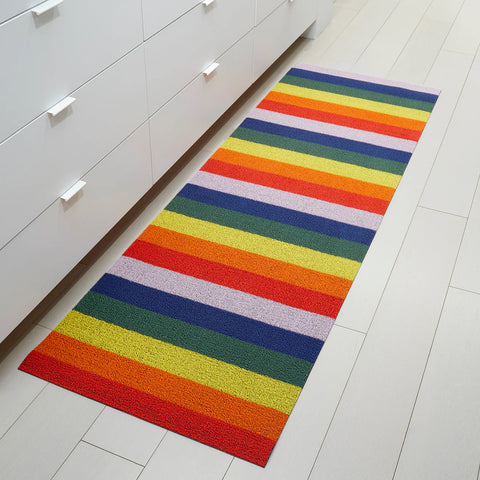 Chilewich Pride Stripe Shag Mat - Rainbow