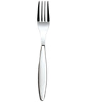 Silver fork on a white background