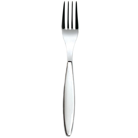 Silver fork on a white background