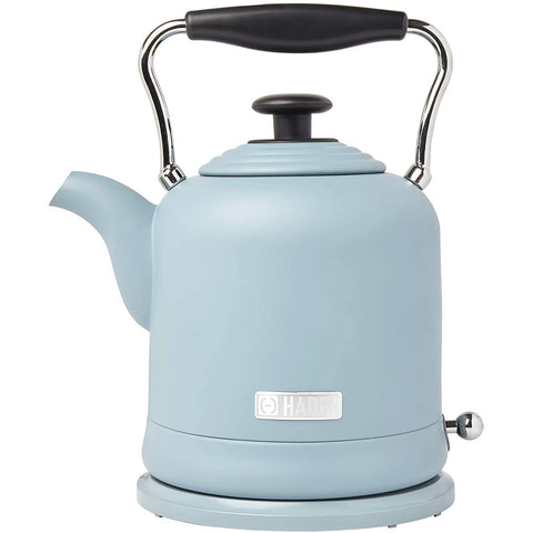 Haden Highclere 1.5 Liter Vintage Cordless Electric Tea Pot Kettle, Pool Blue