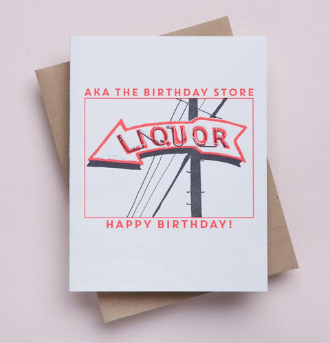 Liquor Birthday Letterpress Card - Richie Designs