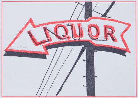 Liquor Birthday Letterpress Card - Richie Designs