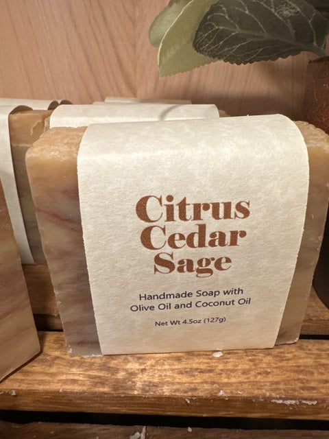 Soap- Citrus Cedar Sage, 1 inch thick