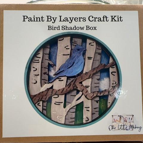 Paint by layer- Bird, 6 x 2 x 6, Multi