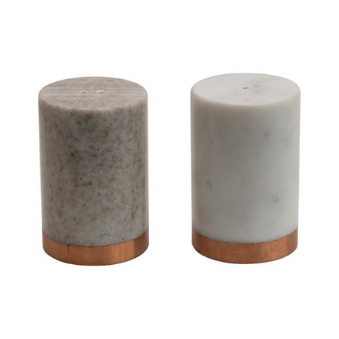 Zoe Marble Salt & Pepper Shakers