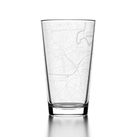 Easton Map Etched Pint Glass