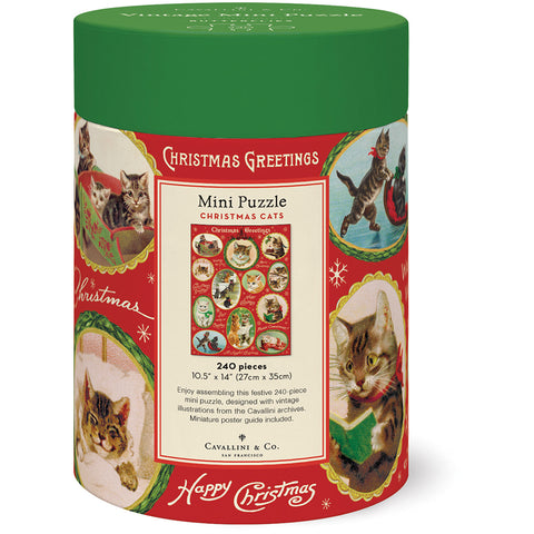 Christmas Cats Mini Puzzle - Cavallini