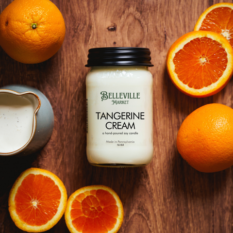 Tangerine Cream Belleville Market Signature Candle