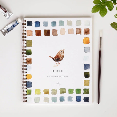 Birds Watercolor Workbook, 7"x9", Multi