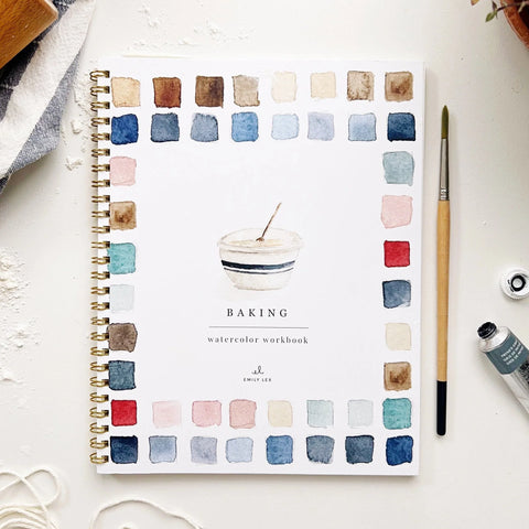 Baking Watercolor Workbook, 7"x9", Multi