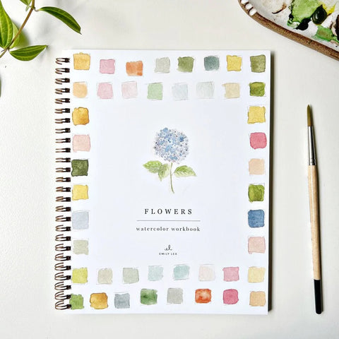 Flowers Watercolor Workbook, 7"x9", Multi