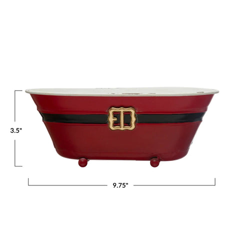 Santa Design Bathtub Container, 9.75"